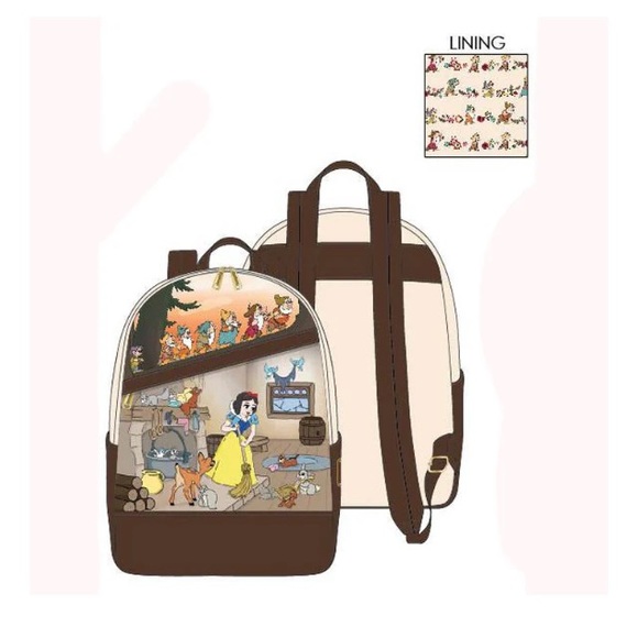 Loungefly Disney Snow White & the Seven Dwarfs Multi Scene Mini Backpack - Picture 2 of 2